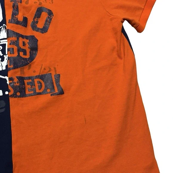 Polo Ralph Lauren Men's Two Tone Color Block Polo Shirt Size Large 21 x 27 *FLAW - Picture 3 of 5